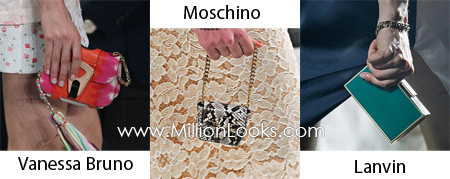 9. Túi mini - Tiny bags Nó tuy bé và cũng không mang vác được nhiều đồ đạc lỉnh kỉnh như loại thứ 8 trên kia nhưng lại rất dễ thương và gọn nhẹ. Chúng hợp với các buổi đi dạo chơi, khi mà "của nả" của chị em chỉ là thỏi son hoặc chiếc điện thoại.