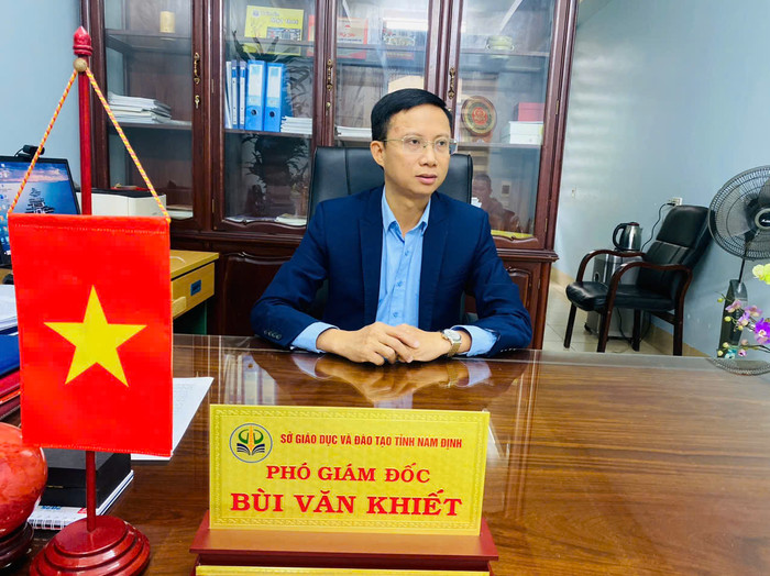 Thầy Bùi Văn Khiết, Phó Giám đốc Sở Giáo dục và Đào tạo tỉnh Nam Định. Ảnh: NVCC. 716a1525-3ce3-429c-a86b-08b3984efe2e.jfif