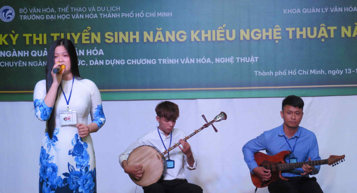 Thí sinh thi năng khiếu tại Trường Đại học Văn hóa thành phố Hồ Chí Minh. (Ảnh: website nhà trường) IMG_5239(1).jpg