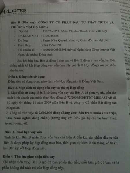 Hàng trăm khách đang tìm Công ty Hạ Long để đòi tiền theo như hợp đồng vay vốn. Hàng trăm khách đang tìm Công ty Hạ Long để đòi tiền theo như hợp đồng vay vốn.