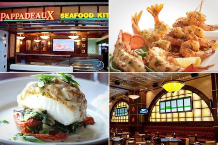 Nhà hàng Pappadeaux Seafood Kitchen, Fort Wort, địa điểm: Sân bay Dallas, Fort Worth. Thực đơn đặc trưng: Hải sản (nhất là hàu), đồ ăn kiểu Âu và Mỹ. Đây là thương hiệu gia đình nổi tiếng đến từ Houston. Điểm nổi bật tại Pappadeaux là hải sản tươi sống thay vì bảo quản đông lạnh như những quán ăn khác. Một du khách nhận xét: “Bạn sẽ không có cảm giác mình đang ở sân bay khi dùng bữa tại Pappadeaux. Không khí bên trong thật yên bình và ấm cúng, trái ngược hẳn với sự nhộn nhịp bên ngoài sân bay". Nhà hàng nằm tại ga A, cổng 25 và mở cửa từ 9h tới 21h30. Nhà hàng Pappadeaux Seafood Kitchen, Fort Wort, địa điểm: Sân bay Dallas, Fort Worth. Thực đơn đặc trưng: Hải sản (nhất là hàu), đồ ăn kiểu Âu và Mỹ. Đây là thương hiệu gia đình nổi tiếng đến từ Houston. Điểm nổi bật tại Pappadeaux là hải sản tươi sống thay vì bảo quản đông lạnh như những quán ăn khác. Một du khách nhận xét: “Bạn sẽ không có cảm giác mình đang ở sân bay khi dùng bữa tại Pappadeaux. Không khí bên trong thật yên bình và ấm cúng, trái ngược hẳn với sự nhộn nhịp bên ngoài sân bay". Nhà hàng nằm tại ga A, cổng 25 và mở cửa từ 9h tới 21h30.