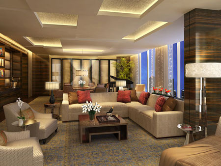 Để phục vụ những vị khách quyền cao chức trọng, khách sạn có Phòng Tổng thống rộng 509m2, có một quản gia, 3 phòng ngủ, một phòng tập lớn, một khu vực mát xa và một chiếc đàn piano lớn. Để phục vụ những vị khách quyền cao chức trọng, khách sạn có Phòng Tổng thống rộng 509m2, có một quản gia, 3 phòng ngủ, một phòng tập lớn, một khu vực mát xa và một chiếc đàn piano lớn.