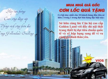 Chương trình khuyến mại sốc của Golden Land cũng không nhận được hưởng ứng của khách mua nhà