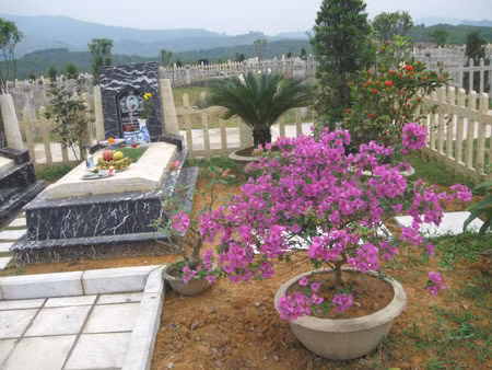 Ngoài ra, dịch vụ thuê người chăm sóc phần mộ thay người thân của những khuôn viên mộ dành cho đại gia cũng lên đến cả trăm triệu đồng.