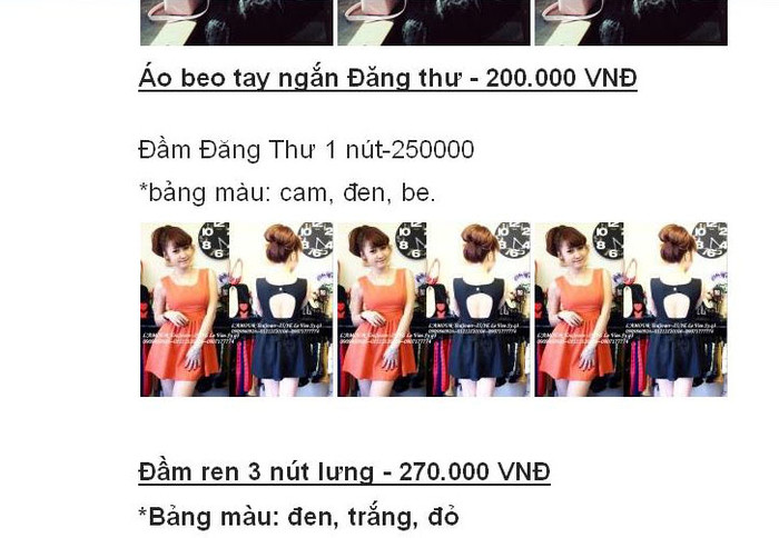 Hot girl Đăng Thư cũng được mượn danh để bán hàng