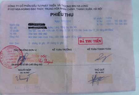 Góp hơn trăm triệu đồng, khách chỉ nhận được phiếu thu tiền