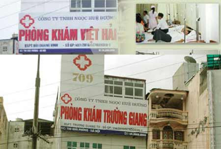 Cùng một địa chỉ, cùng một công ty phòng khám chỉ thay tên để hút khách mới