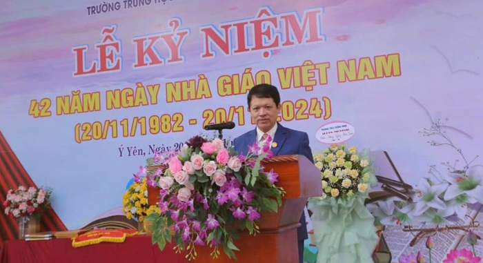 Thầy Hà Văn Hải, Hiệu trưởng Trường Trung học phổ thông Mỹ Tho, huyện Ý Yên, tỉnh Nam Định. (Ảnh: website nhà trường)