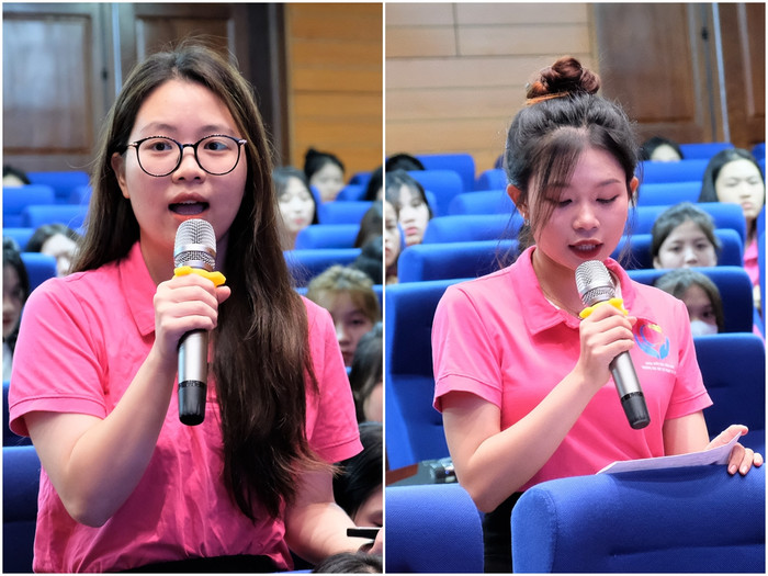 Sinh viên Trường Đại học Sư phạm Hà Nội 2 chia sẻ một số thắc mắc liên quan đến lĩnh vực giáo dục mầm non. gdvn_1111.jpg