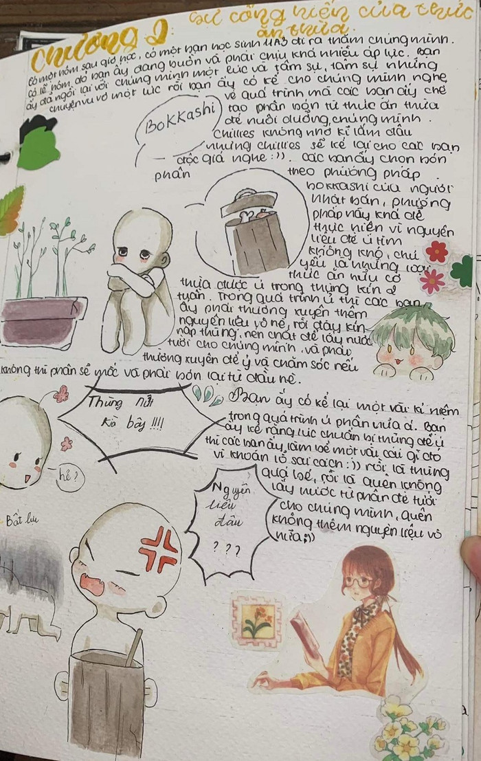 Những ghi chép về quá trình ươm mầm, chăm cây sẽ trở thành cẩm nang cho nhiều học sinh sau này.