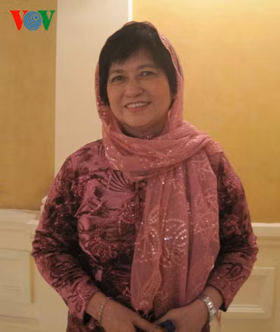 Bà Nguyễn Thị Kim Chi - Chủ nhiệm Hợp tác xã Thêu may Kim Chi