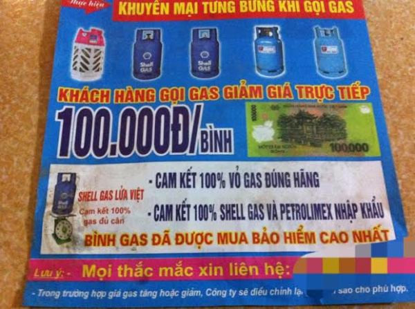 Trong thời điểm giá gas tăng kỷ lục, có những đại lý mạnh tay giảm giá đến 100.000đồng/bình khiến nhiều người tiêu dùng đặt nghi vấn về chất lượng gas. Trong thời điểm giá gas tăng kỷ lục, có những đại lý mạnh tay giảm giá đến 100.000đồng/bình khiến nhiều người tiêu dùng đặt nghi vấn về chất lượng gas.