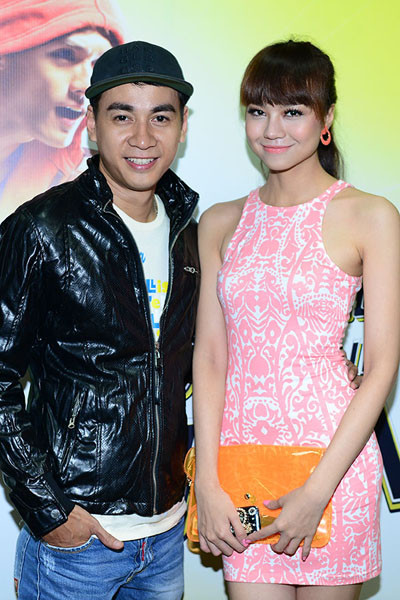 Diễn viên Ngọc Thuận đi cùng bạn gái là người mẫu Kiều Ngân.