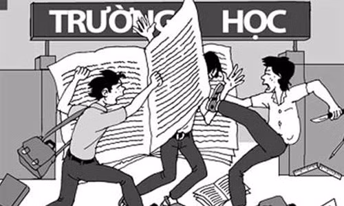 Bạo lực học đường đang ngày càng gia tăng! (Ảnh minh họa trên giaoduc.net.vn).