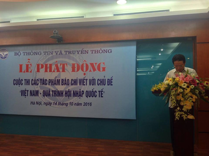 Thứ trưởng Bộ Thông tin và Truyền thông Hoàng Vĩnh Bảo phát biểu tại lễ phát động. Thứ trưởng Bộ Thông tin và Truyền thông Hoàng Vĩnh Bảo phát biểu tại lễ phát động.