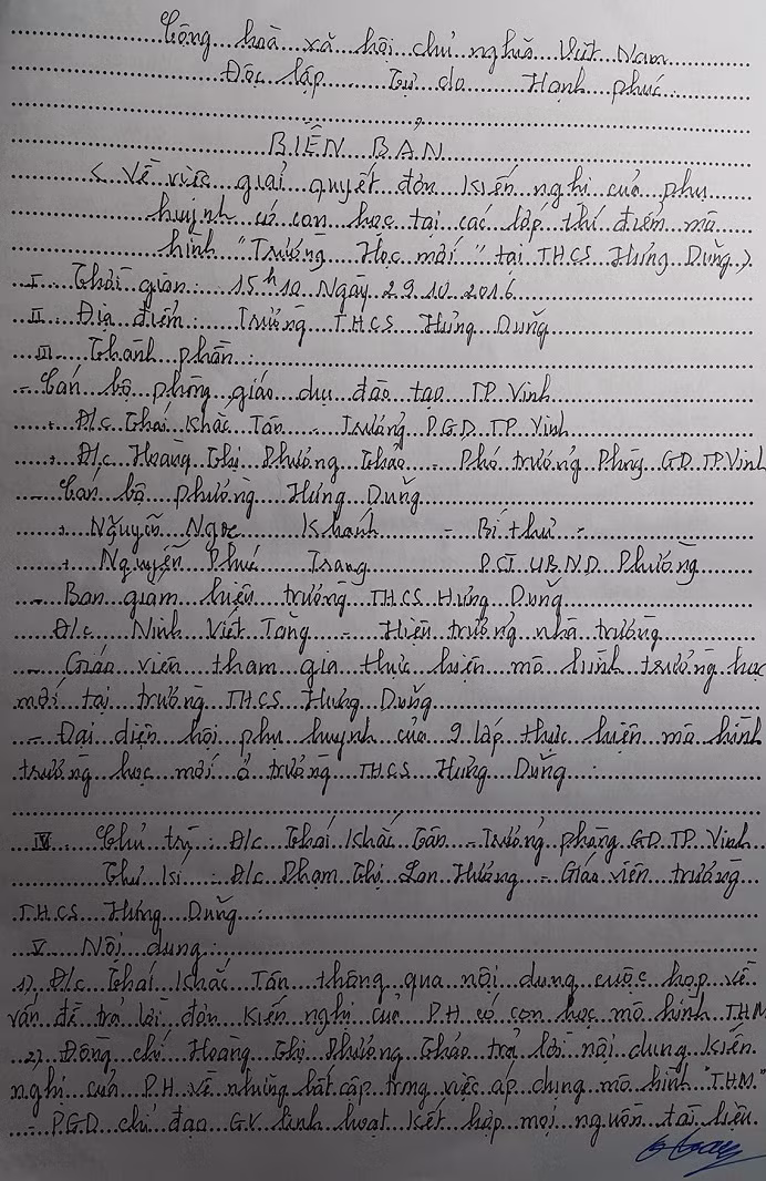 Biên bản họp phụ huynh ngày 29/10. Biên bản họp phụ huynh ngày 29/10.