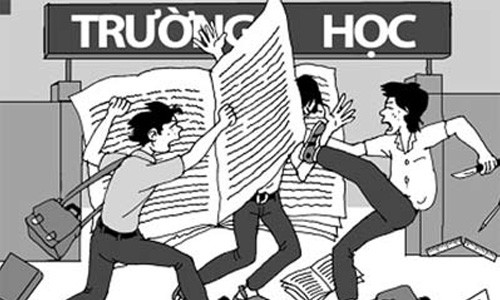 Bạo lực học đường đang ngày càng gia tăng! (Ảnh minh họa trên giaoduc.net.vn).