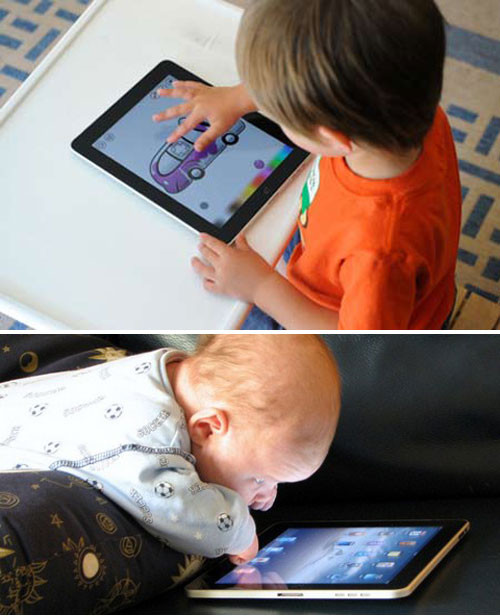 Tốt nhất không nên để trẻ tiếp xúc với máy tính, tivi trước 3 tuổi.