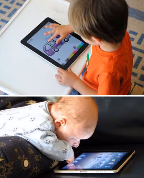 Tốt nhất không nên để trẻ tiếp xúc với máy tính, tivi trước 3 tuổi.