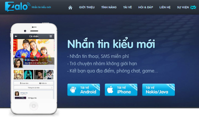 Zalo tạo ra một hình ảnh đối lập hoàn toàn với ứng dụng ngoại cùng biểu tượng “Nhanh, Ổn định và Thân thiện” Zalo tạo ra một hình ảnh đối lập hoàn toàn với ứng dụng ngoại cùng biểu tượng “Nhanh, Ổn định và Thân thiện”