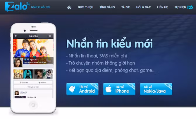 Zalo tạo ra một hình ảnh đối lập hoàn toàn với ứng dụng ngoại cùng biểu tượng “Nhanh, Ổn định và Thân thiện”