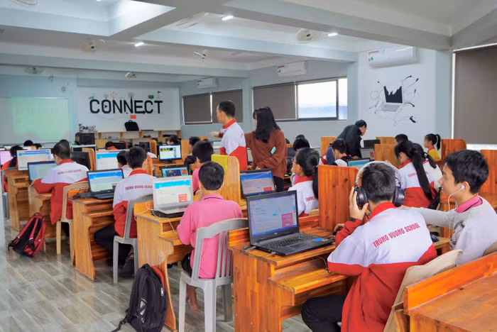 Có phòng học chức năng riêng biệt (Ảnh nhà trường)