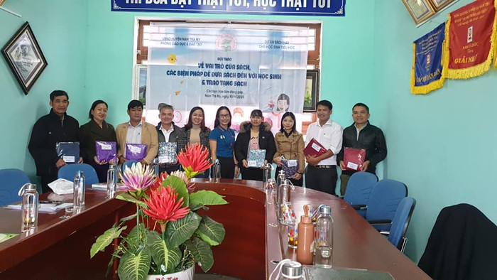 Tập huấn cho các trường để đưa sách đến với học sinh (Ảnh CTV)