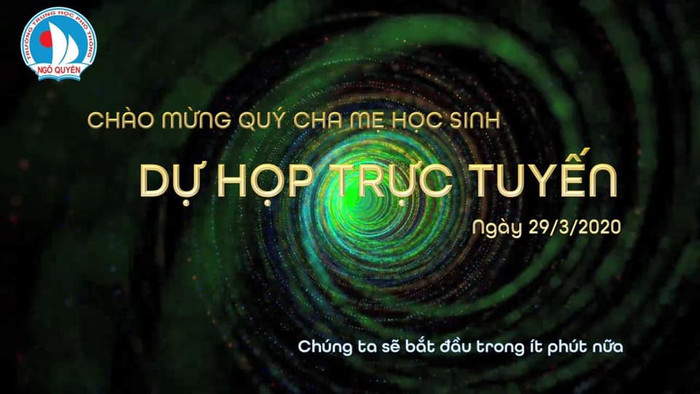 Trường Trung học phổ thông Ngô Quyền (huyện đảo Phú Quý) tỉnh Bình Thuận tổ chức họp trực tuyến với phụ huynh (Ảnh nhà trường cung cấp).