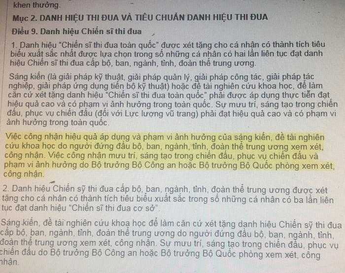 Quy định muốn nhận danh hiệu thi đua vẫn phải có sáng kiến kinh nghiệm là phù hợp (Ảnh Đỗ Quyên) Quy định muốn nhận danh hiệu thi đua vẫn phải có sáng kiến kinh nghiệm là phù hợp (Ảnh Đỗ Quyên)