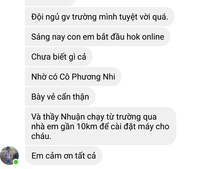 Tin nhắn của phụ huynh gửi về trường. Tin nhắn của phụ huynh gửi về trường.