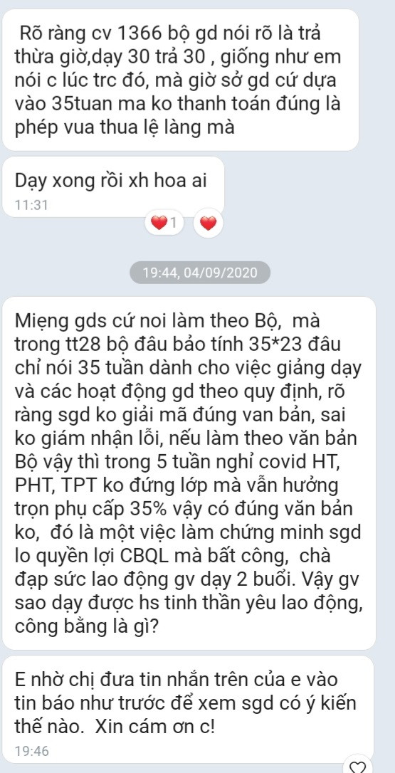 Giáo viên bức xúc khi không được tính tiền tăng tiết (Ảnh Phan Tuyết) Giáo viên bức xúc khi không được tính tiền tăng tiết (Ảnh Phan Tuyết)