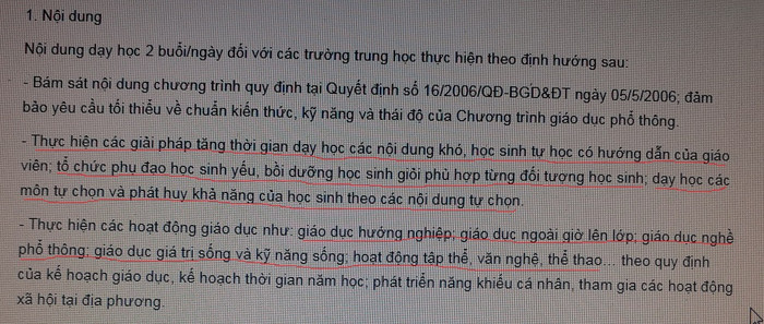 Công văn 7291/BGDĐT-GDTrH của Bộ Giáo dục và Đào tạo về việc Hướng dẫn dạy học 2 buổi/ngày đối với các trường trung học Công văn 7291/BGDĐT-GDTrH của Bộ Giáo dục và Đào tạo về việc Hướng dẫn dạy học 2 buổi/ngày đối với các trường trung học