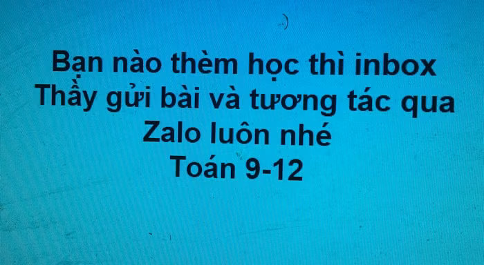 Thầy Lê Quốc Trung nhắn học sinh có nhu cầu học, thầy sẽ dạy miễn phí (Ảnh: Facebook)