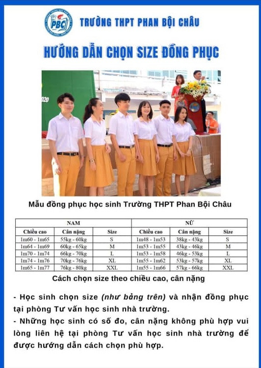 Đồng phục mới của trường Phan (Ảnh CTV) Đồng phục mới của trường Phan (Ảnh CTV)
