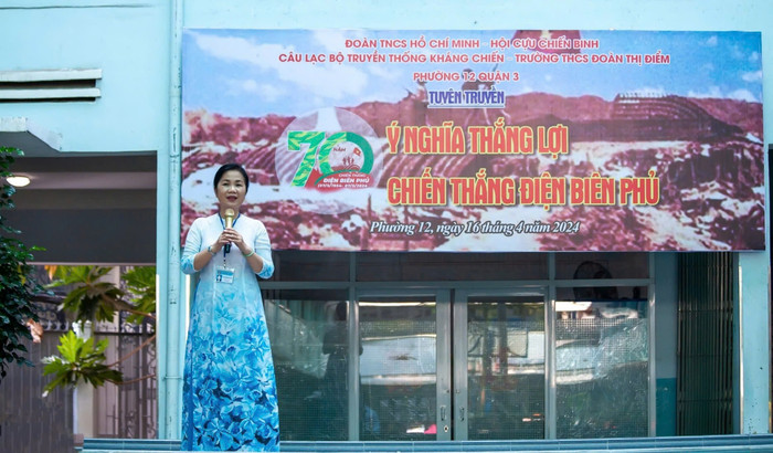 Cô Nguyễn Thị Ngọc Thủy - Hiệu trưởng Trường Trung học cơ sở Đoàn Thị Điểm (Quận 3, Thành phố Hồ Chí Minh). Ảnh: NVCC. Cô Nguyễn Thị Ngọc Thủy - Hiệu trưởng Trường Trung học cơ sở Đoàn Thị Điểm (Quận 3, Thành phố Hồ Chí Minh). Ảnh: NVCC.