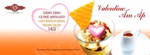 Trung Nguyên dành tặng 1 ly Cà phê Affogato như một món quà yêu thương ngày Valentine.