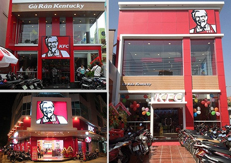 KFC đã phát triển tới hơn 135 nhà hàng, có mặt tại hơn 19 tỉnh/thành phố.