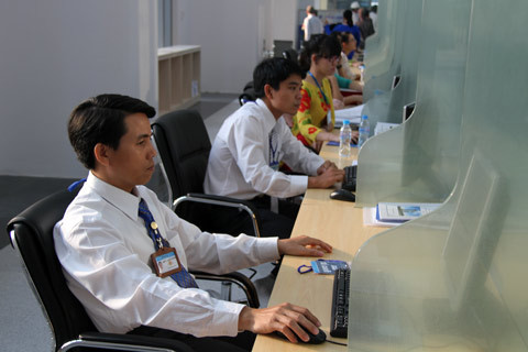 Khu vực làm việc của cán bộ với đầy đủ tiện nghi Khu vực làm việc của cán bộ với đầy đủ tiện nghi