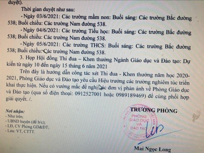 Ảnh chụp Công văn 604/PGD&ĐT-CTTT của Phòng Giáo dục và Đào tạo Diễn Châu-Nghệ An (Ảnh giáo viên cung cấp) Ảnh chụp Công văn 604/PGD&ĐT-CTTT của Phòng Giáo dục và Đào tạo Diễn Châu-Nghệ An (Ảnh giáo viên cung cấp)