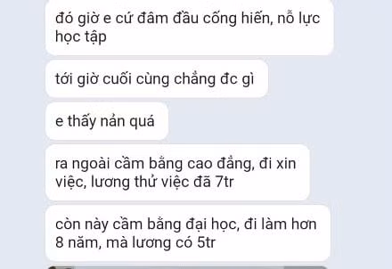 Tin nhắn chia sẻ của giáo viên