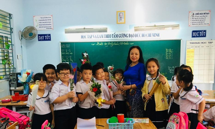 Niềm vui của người thầy (Ảnh tác giả)