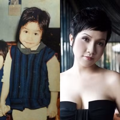 Mỹ Linh và style tóc ngắn đáng yêu ngày bé. Nữ ca sĩ cũng không thay đổi là bao, những đường nét trên gương mặt, kiểu tóc của Diva vẫn như cũ.