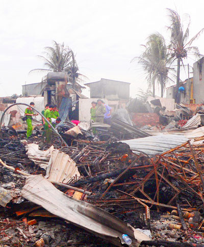 Hiện trường vụ cháy lớn ở An Giang. Hiện trường vụ cháy lớn ở An Giang.