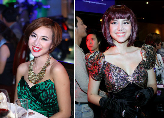 Vẫn là nụ cười tươi và khuôn mặt khả ái. Nhưng mái tóc thật màu vàng của Ngọc Diệp đẹp và chân thật hơn (trái) mẫu tóc giả màu ánh tím (phải). Xem thêm: Tóc đẹp/ Váy đẹp/ Jeans đẹp/ Túi đẹp/ Giày đẹp Vẫn là nụ cười tươi và khuôn mặt khả ái. Nhưng mái tóc thật màu vàng của Ngọc Diệp đẹp và chân thật hơn (trái) mẫu tóc giả màu ánh tím (phải). Xem thêm: Tóc đẹp/ Váy đẹp/ Jeans đẹp/ Túi đẹp/ Giày đẹp