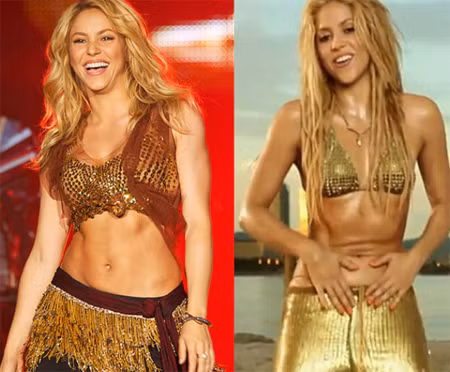 Là một ca sỹ việc lựa chọn trang phục mỗi khi biểu diễn là điều rất quan trọng. Ngoài giọng hát, việc họ lựa chọn bộ quần áo nào, diện váy ra sao đều sẽ là tâm điểm bàn tán của các fan hâm mộ cũng như giới chuyên môn. Shakira vẫn luôn được người ta biết đến bởi phong cách bốc lửa sexy trên sân khấu. Cô thường chọn những bộ trang phục rực rỡ, đính đá để trở nên nổi bật hơn. Xem thêm: Sao Hollywood/ Sao Hoa ngữ/ Sao Hàn/ Sao Việt