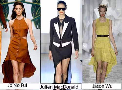 5. Bất đối xứng lạ mắt Thời trang cổ điển đang rất được nhiều người yêu thích nhưng đôi khi nó lại bị xem là nhàm chán và những tín đồ thời trang cần một chút gì đó khác biệt và táo bạo hơn. Xuân hè năm nay, các nhà thiết kế đã mang đến rất nhiều ý tưởng thời trang thú vị và một trong số đó là xu hướng thời trang bất đối xứng với những đường cắt xéo lệch trông rất lạ mắt. Xem thêm: Váy Hè 2012/ Xu ướng trang điểm 2012/ Sơ mi2012