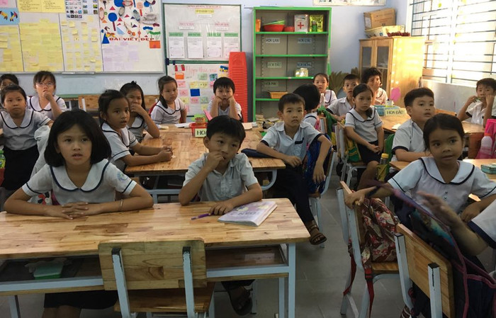 Học sinh Bình Thuận học theo Mô hình VNEN (Ảnh tác giả) Học sinh Bình Thuận học theo Mô hình VNEN (Ảnh tác giả)