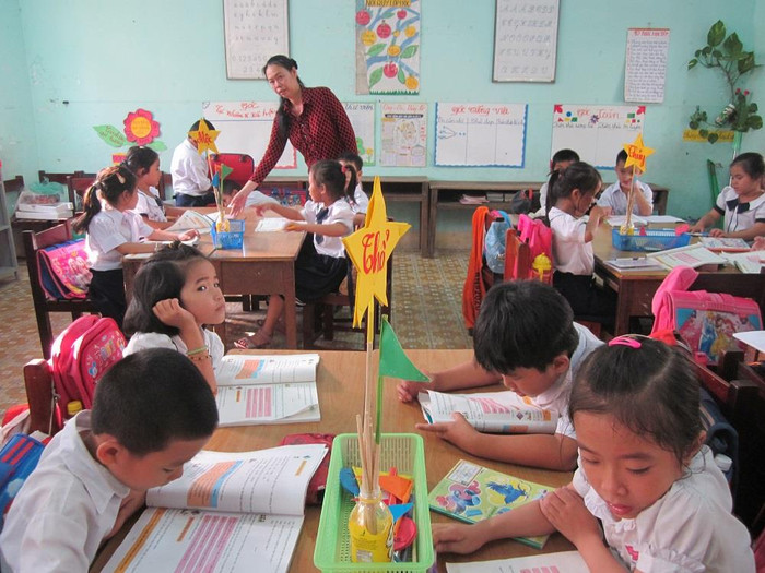 Một tiết học theo mô hình VNEN ở Bình Thuận (Ảnh tác giả) Một tiết học theo mô hình VNEN ở Bình Thuận (Ảnh tác giả)