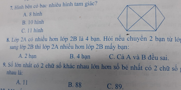 Bài đếm hình bố mẹ nói 10 hình nhưng cậu con trai bảo cô nói 11 hình mới đúng (Ảnh CTV)