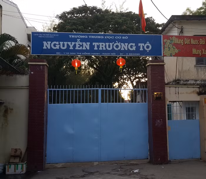 Trường Trung học cơ sở Nguyễn Trường Tộ (tỉnh Kiên Giang). Ảnh: CTV cung cấp